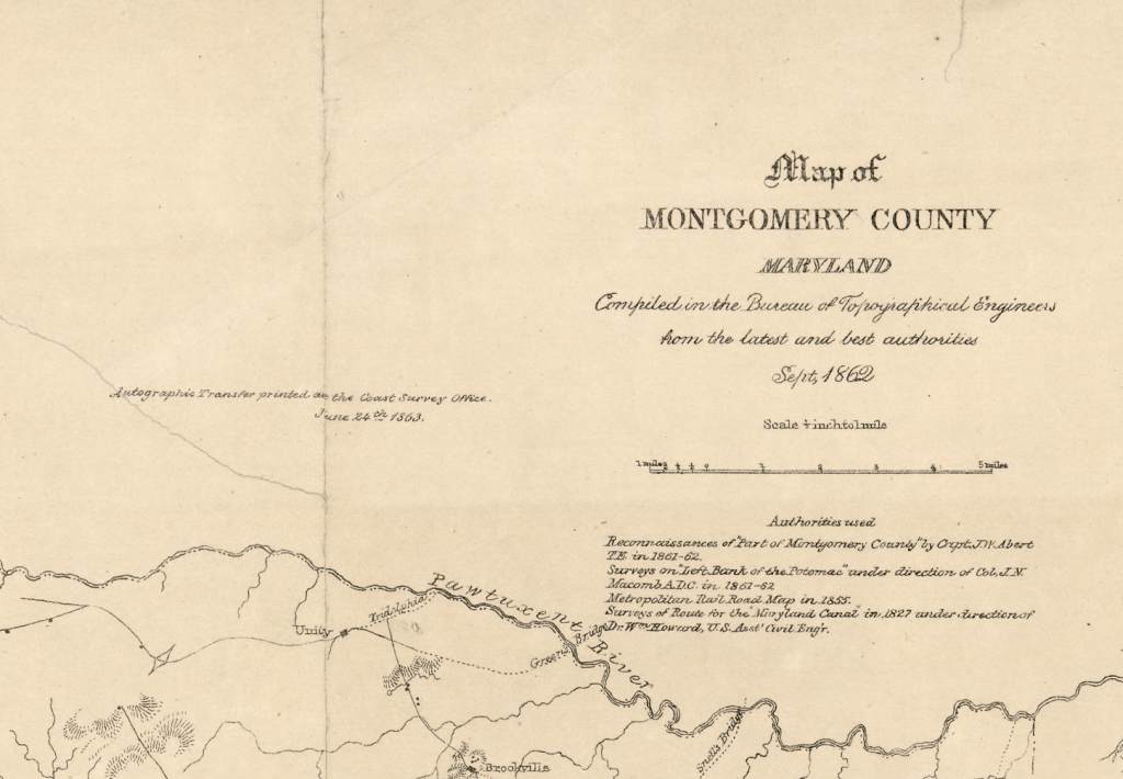 Map of Montgomery County, Md in 1863 - The MoCo Show