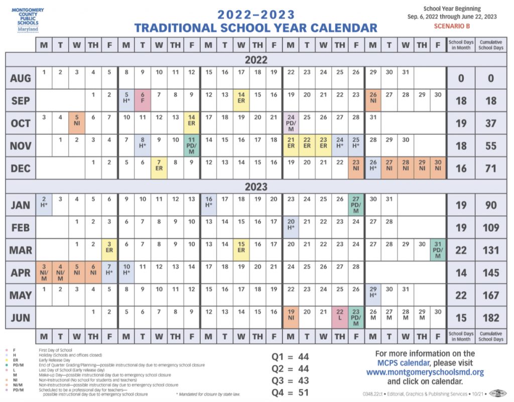 MCPS Releases Proposed Calendar Options for 2022-2023 School Year - The