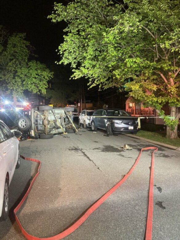 Single Vehicle Collision in Bethesda Early Monday Morning - The MoCo Show