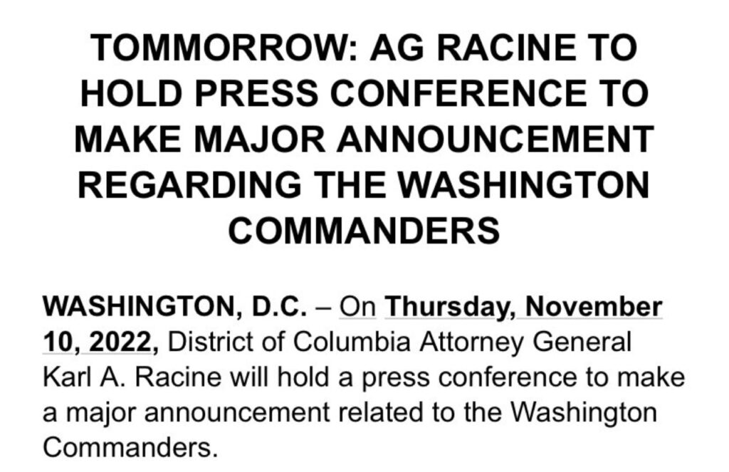 Da Racine DC Attorney General Karl A. Racine to Hold Press Conference to Make ...