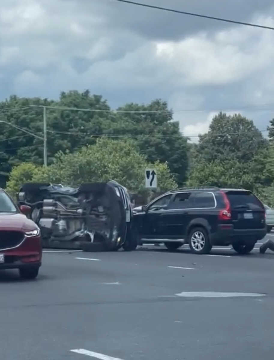 Collision Leads to Overturned Vehicle in Aspen Hill - The MoCo Show