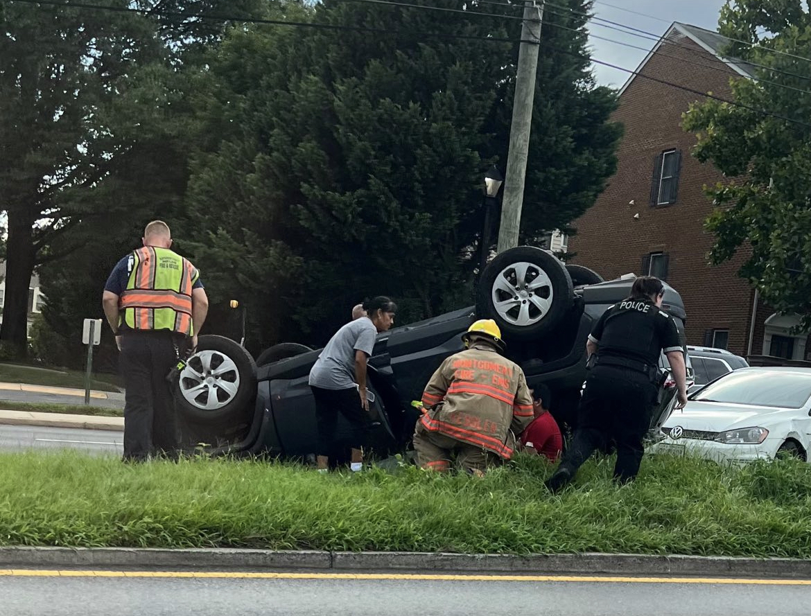 MCFRS Respond to Overturned Vehicle Tuesday Afternoon - The MoCo Show