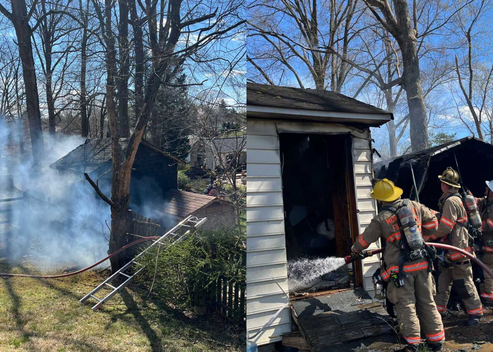 MCFRS Respond to Shed Fire Monday Afternoon - The MoCo Show