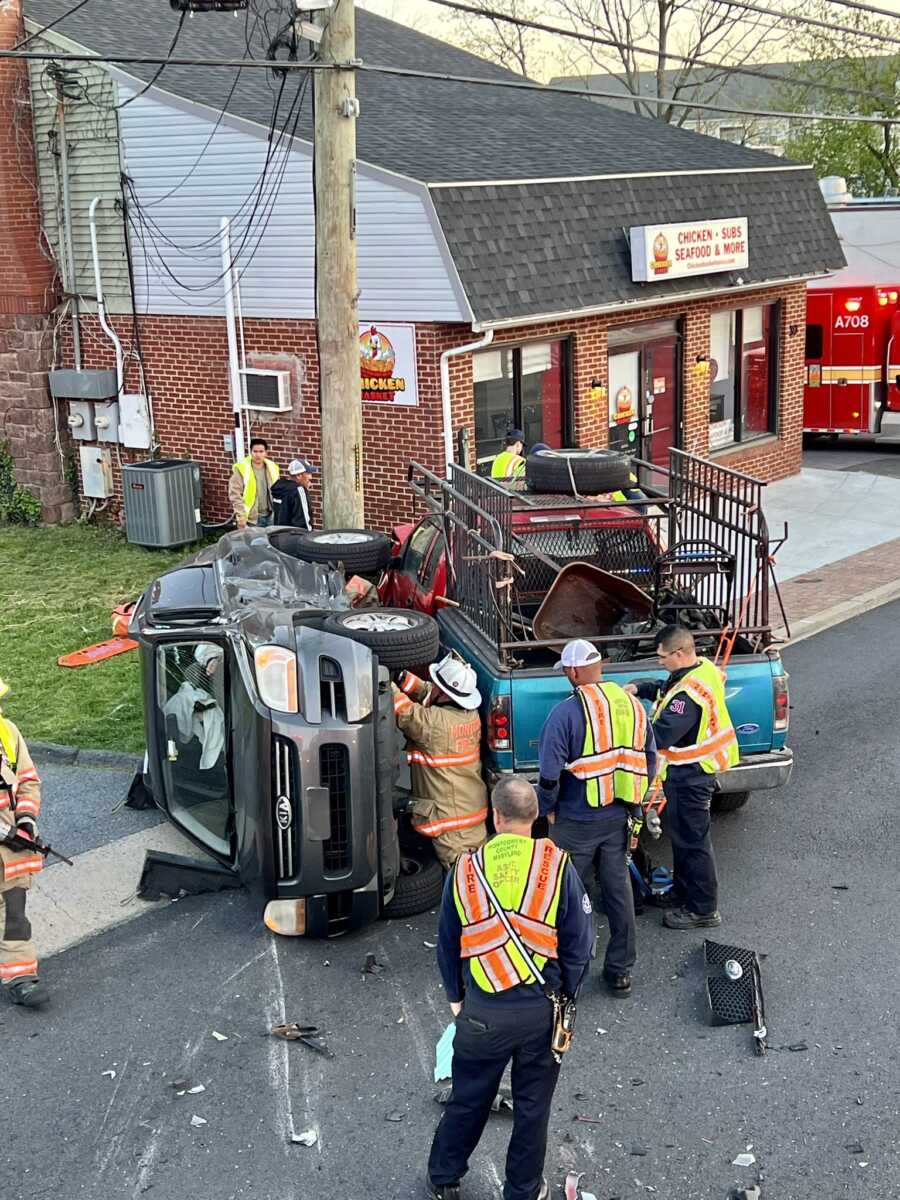 Collision With Rollover Monday Morning in Gaithersburg - The MoCo Show