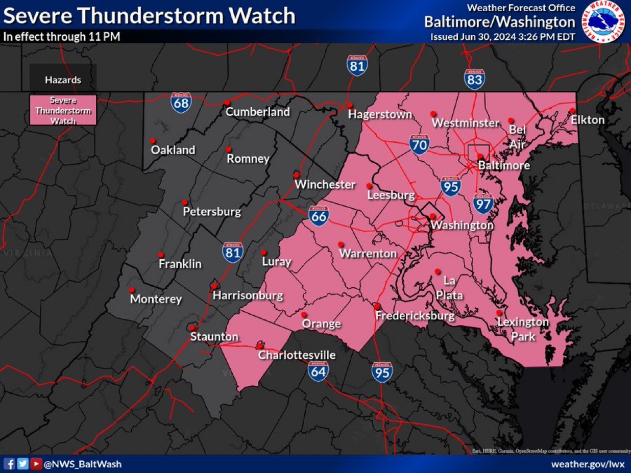 Severe Thunderstorm Watch in Effect For Entire Area Until 11pm - The ...
