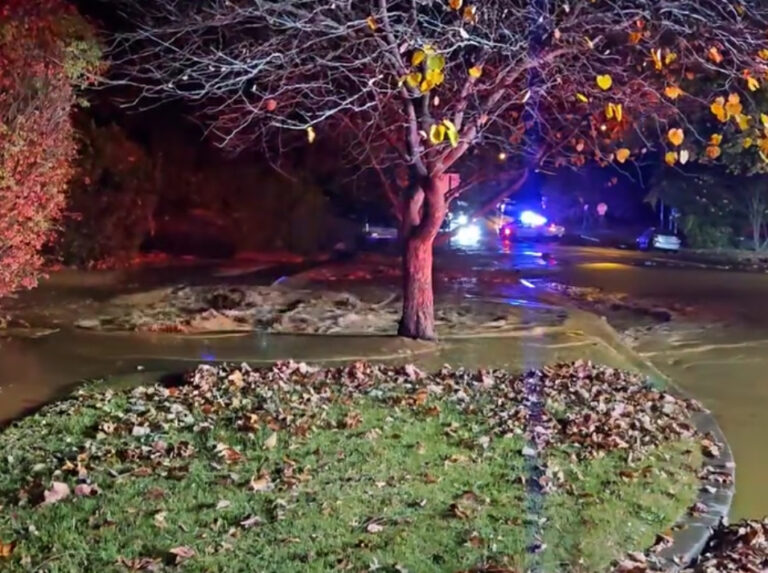 Driver Crashes Into Fire Hydrant Leading to Flooding and Road Closure ...