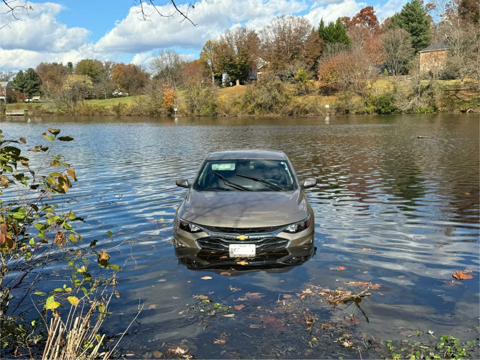 Vehicle Rolls into Lake Monday Morning - The MoCo Show