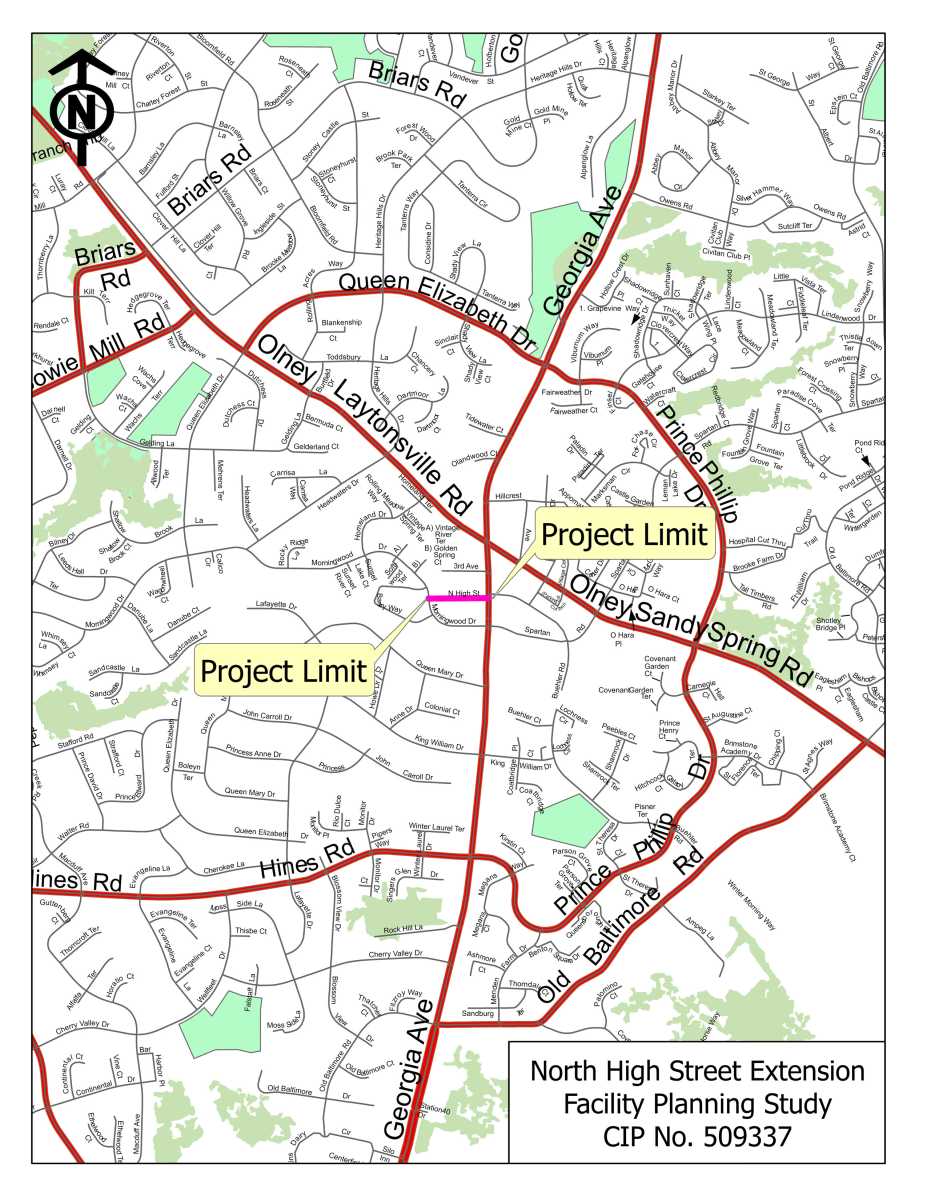 Mcdot Map MCDOT to Hold Virtual Public Hearing on North High Street Extension in ...