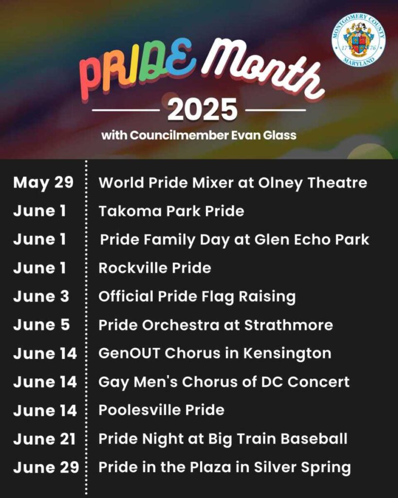 Councilmember Evan Glass Announces Pride Month Events Across Montgomery ...