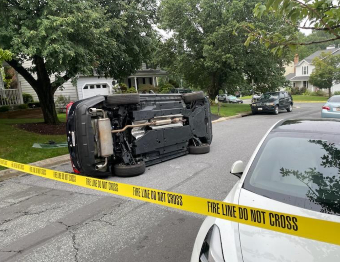 SUV Overturns After Driver Strikes Parked Car Sunday Morning - The MoCo ...