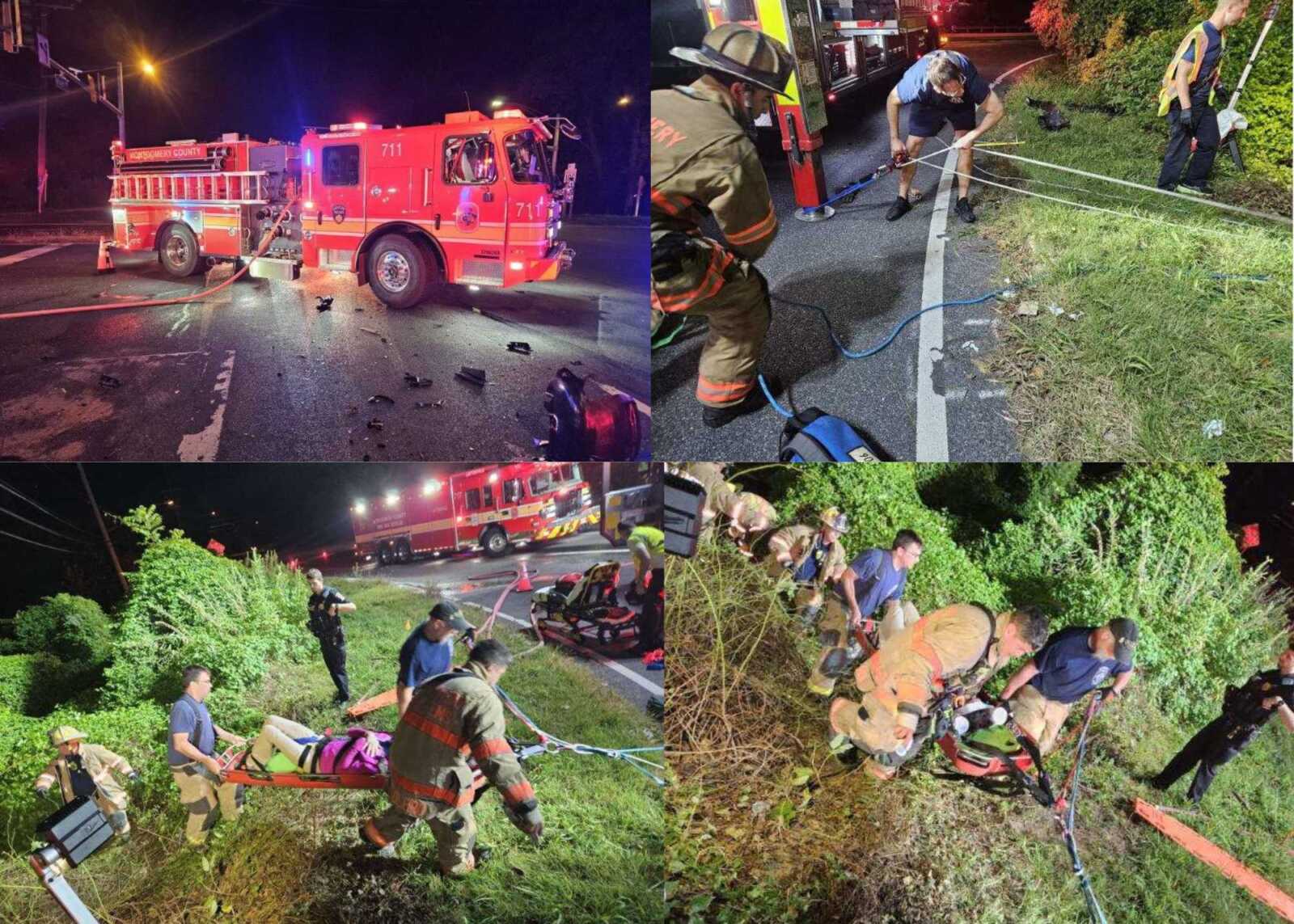 Two Hospitalized After Vehicle Goes Into Ravine - The MoCo Show