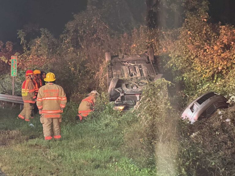 MCFRS Respond to Rollover Collision on I-495 - The MoCo Show