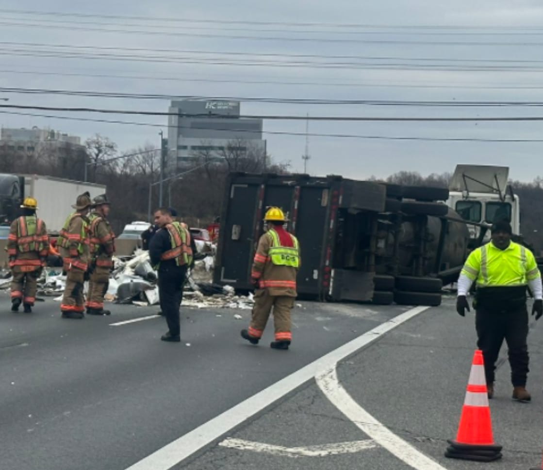 Traffic Alert: Collision With Rollover Blocks Lanes on I-495 - The MoCo ...