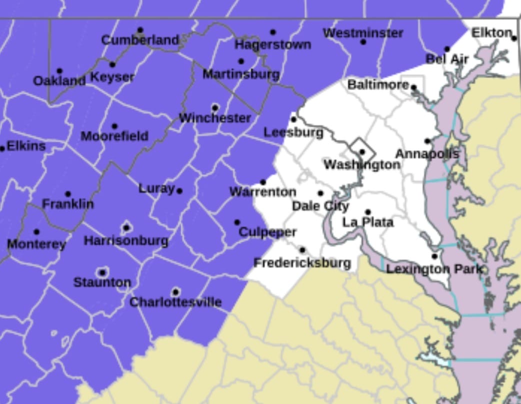 Winter Weather Advisory Issued for Parts of Maryland and Northern ...