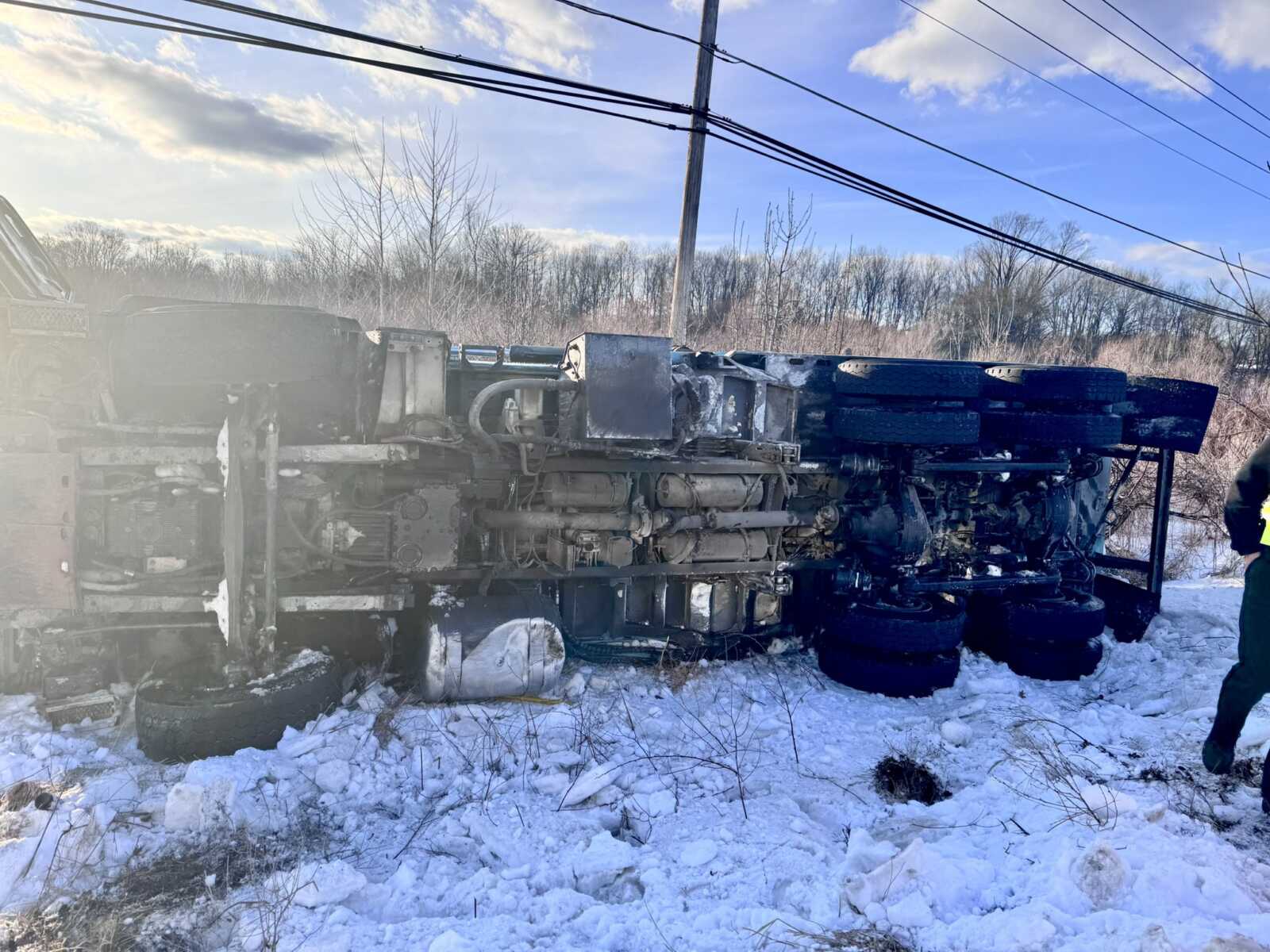 Rollover Collision Involving Trash Truck in Gaithersburg - The MoCo Show