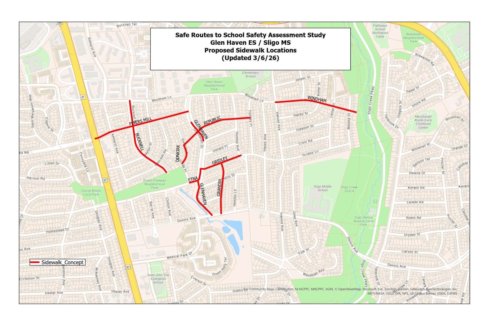 Mcdot Map MCDOT to Hold Virtual Meeting on Proposed Sidewalk Improvements - The ...