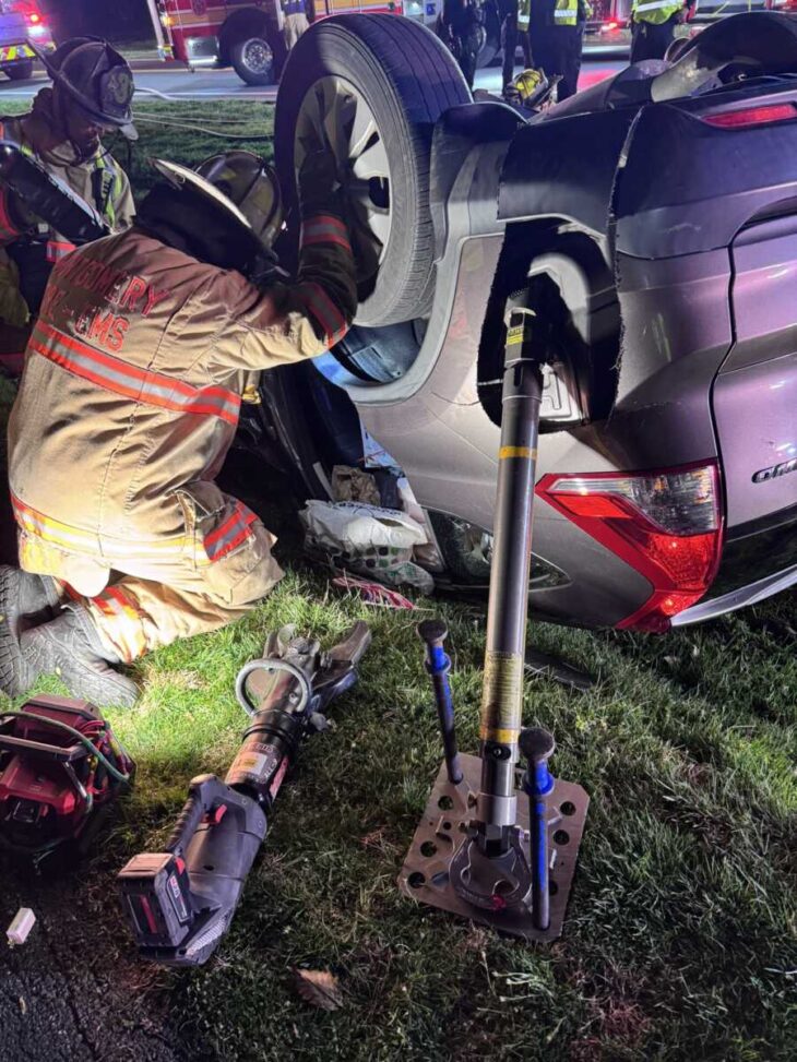 Overturned Vehicle Crash Temporarily Closes Lanes on 355 - The MoCo Show