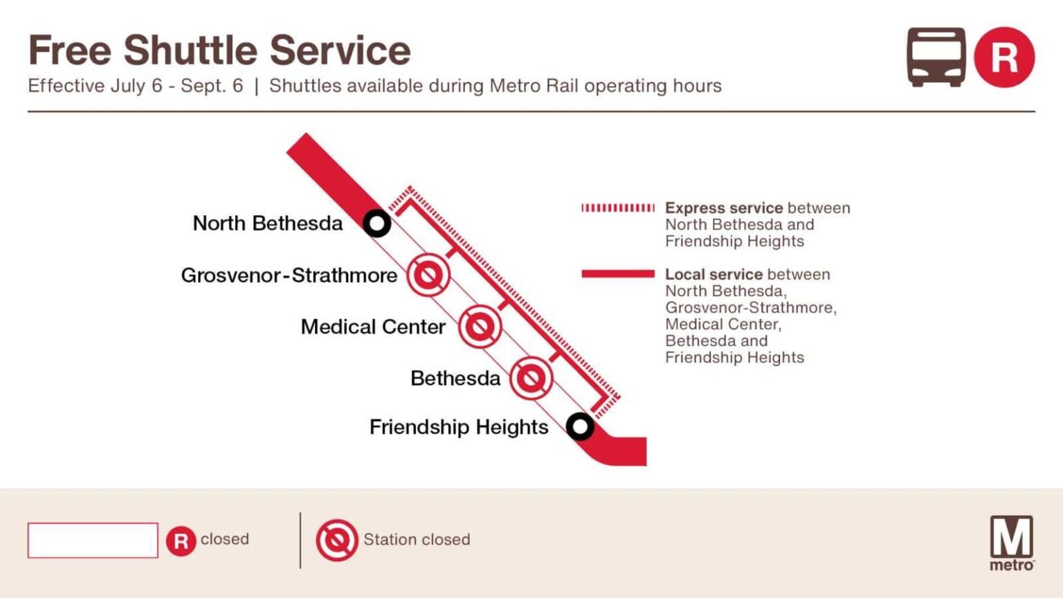 Major Red Line Closure Begins Monday And Runs Through September 6 - The ...