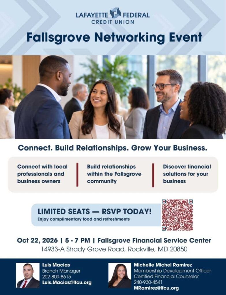 Image from Connect & Grow: Lafayette Federal CU's Fallsgrove Networking Night